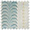 Land & Shore Fintra Stripe, Teal - Twist&Fit Roman Blind